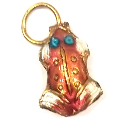 ENAMEL FROG 13X24MM RUST RED
